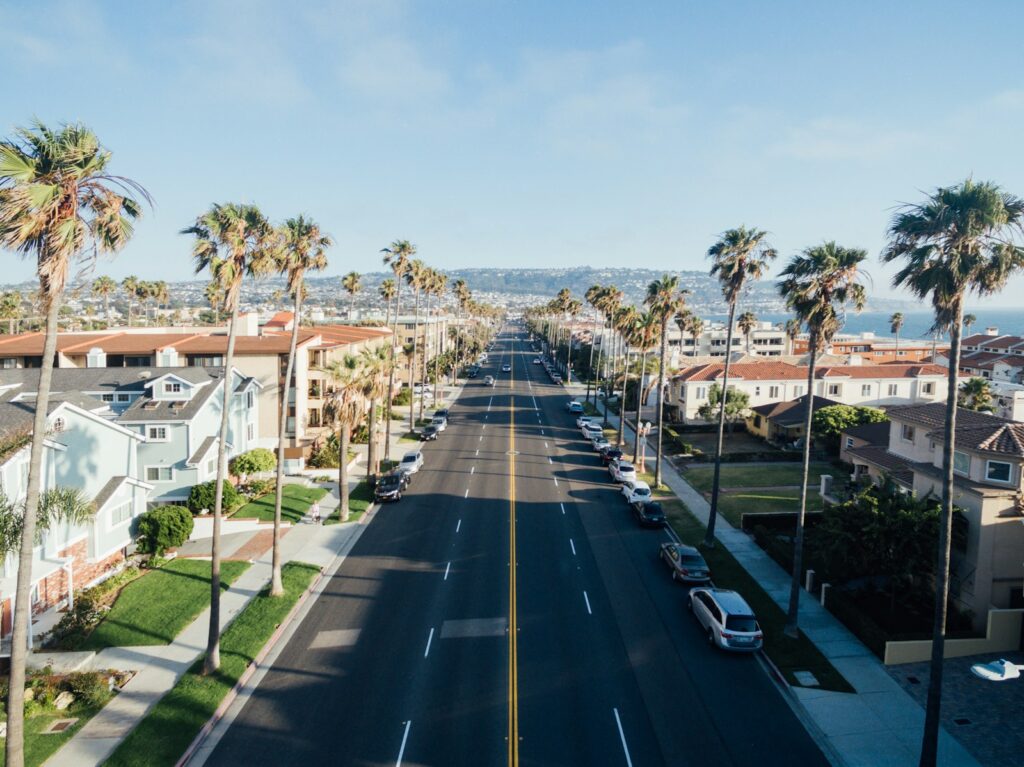 aerial photography of street